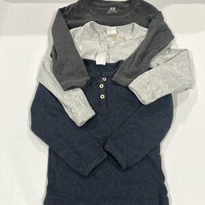 THREE H&M baby long sleeve shirts. Size 1.5-2years